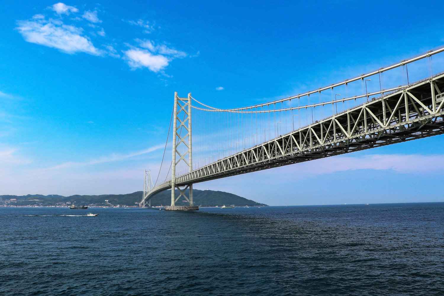 明石海峡大橋の全景